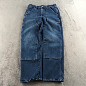 Old Navy OG Loose Jeans Womens 10 Blue Dark Wash High Rise Wide-Leg Carpenter